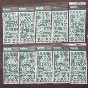 10X Complete Glitter Alphabet Stickers Thickers 132 Pcs American Crafts +extras